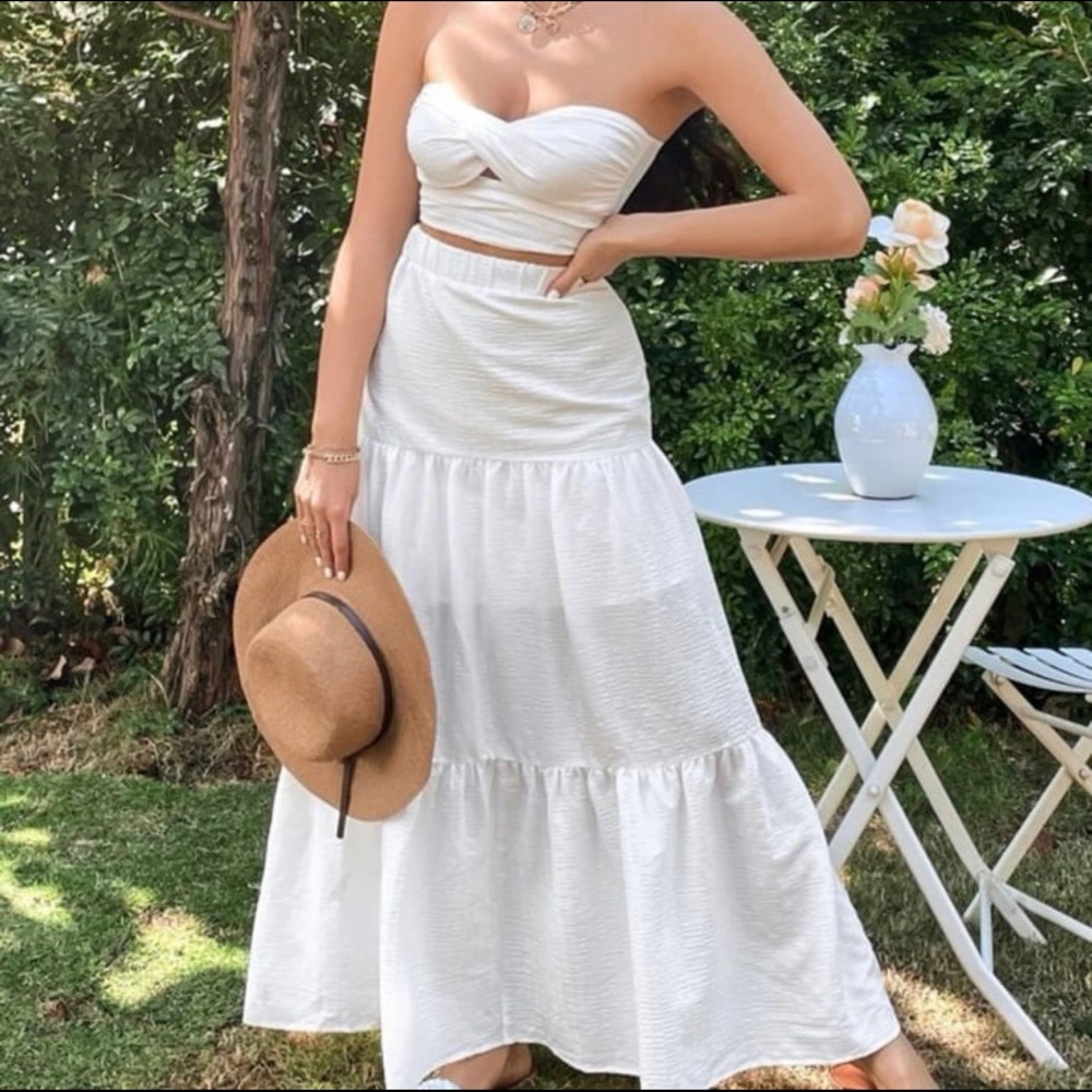White Skirt Set